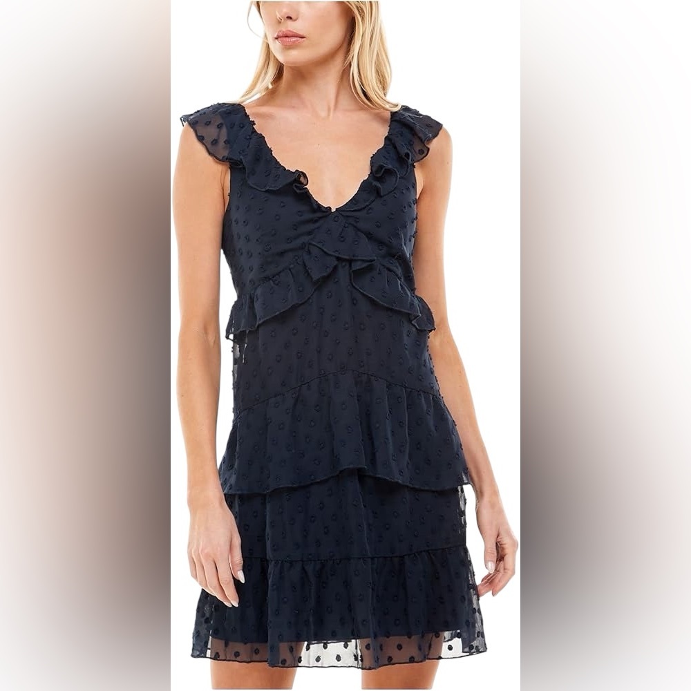 NWT Speechless Blue Ruffle Dress